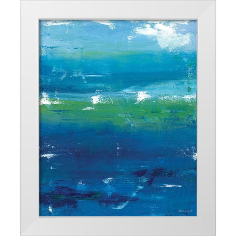 Abstract In Blue I White Modern Wood Framed Art Print by Marrott, Stephanie