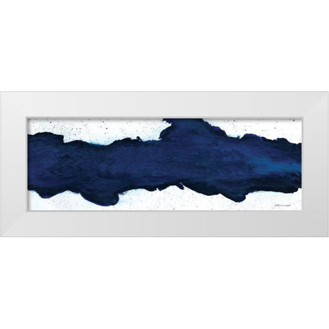 Blue Wave White Modern Wood Framed Art Print by Marrott, Stephanie