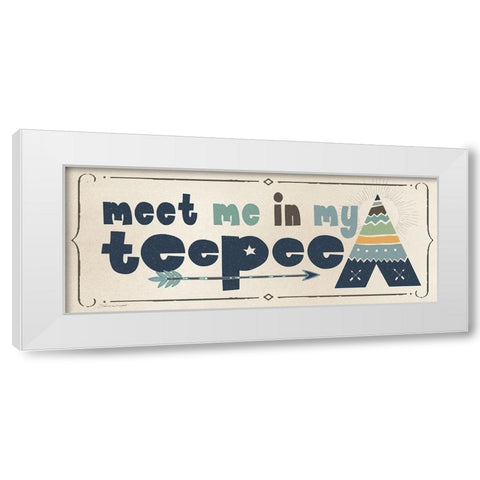 Teepee White Modern Wood Framed Art Print by Marrott, Stephanie