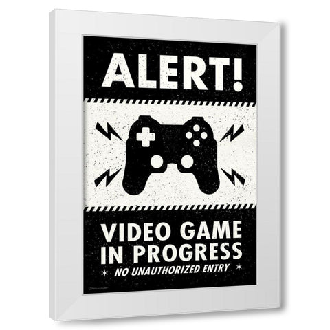 Alert White Modern Wood Framed Art Print by Marrott, Stephanie