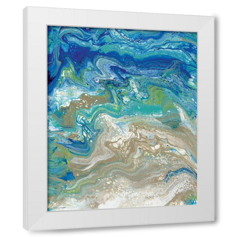 Coastal Waters White Modern Wood Framed Art Print by Marrott, Stephanie