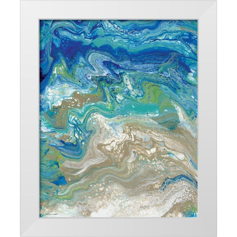 Coastal Waters White Modern Wood Framed Art Print by Marrott, Stephanie