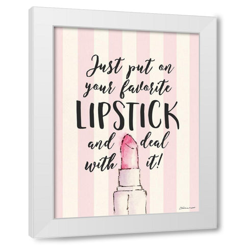 Deal With It White Modern Wood Framed Art Print by Marrott, Stephanie