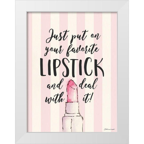 Deal With It White Modern Wood Framed Art Print by Marrott, Stephanie