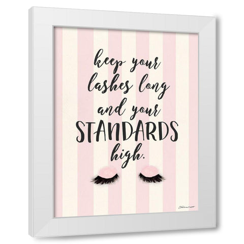 Lashes Long White Modern Wood Framed Art Print by Marrott, Stephanie