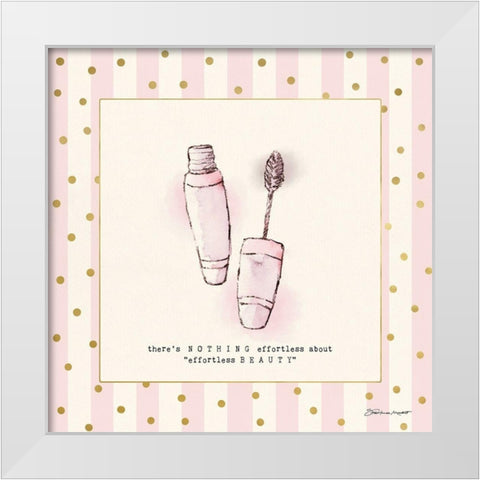 Effortless Beauty White Modern Wood Framed Art Print by Marrott, Stephanie