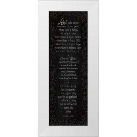 Prayer Of Peace White Modern Wood Framed Art Print by Marrott, Stephanie