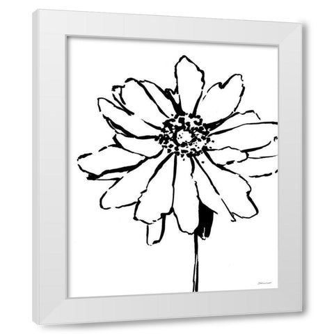 Dahlia White Modern Wood Framed Art Print by Marrott, Stephanie