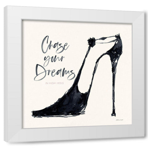 Chase Your Dreams White Modern Wood Framed Art Print by Marrott, Stephanie