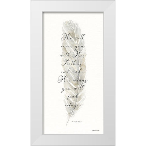 His Wings White Modern Wood Framed Art Print by Marrott, Stephanie