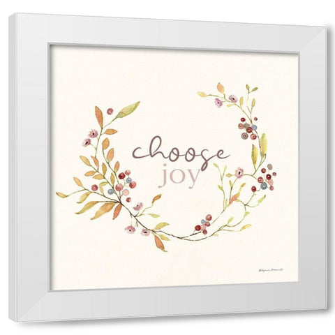 Choose Joy White Modern Wood Framed Art Print by Marrott, Stephanie