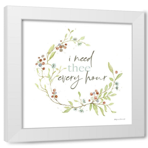 I Need Thee White Modern Wood Framed Art Print by Marrott, Stephanie
