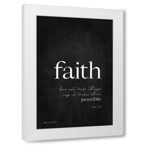 Faith White Modern Wood Framed Art Print by Marrott, Stephanie