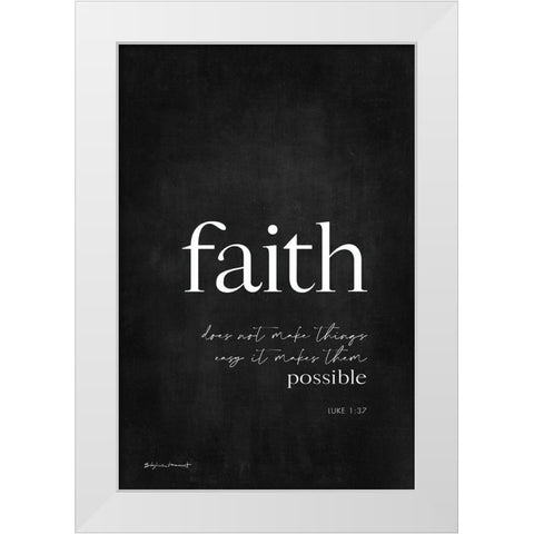 Faith White Modern Wood Framed Art Print by Marrott, Stephanie