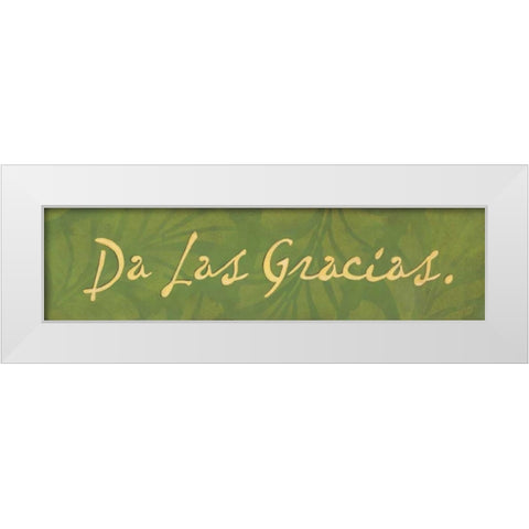 Da las Gracias White Modern Wood Framed Art Print by Marrott, Stephanie