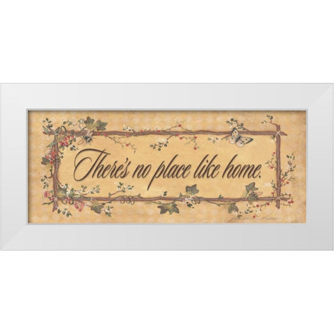 Theres No Place Like Home White Modern Wood Framed Art Print by Marrott, Stephanie
