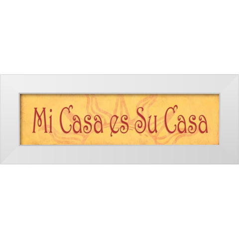Me Casa es Su Casa White Modern Wood Framed Art Print by Marrott, Stephanie