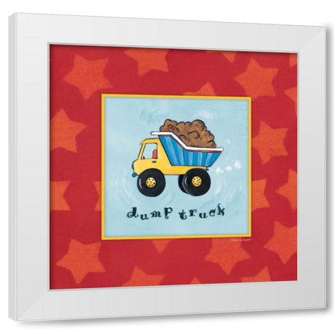 Dump Truck White Modern Wood Framed Art Print by Marrott, Stephanie