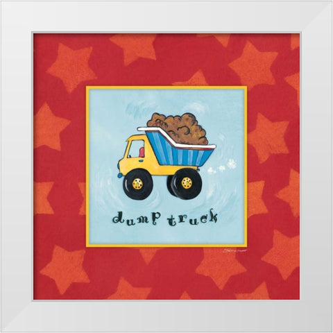 Dump Truck White Modern Wood Framed Art Print by Marrott, Stephanie