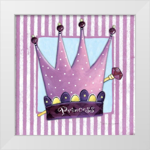 Princess White Modern Wood Framed Art Print by Marrott, Stephanie