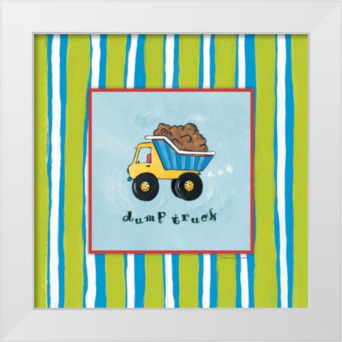 Dump Truck White Modern Wood Framed Art Print by Marrott, Stephanie