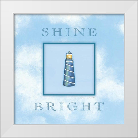 Shine Bright White Modern Wood Framed Art Print by Marrott, Stephanie