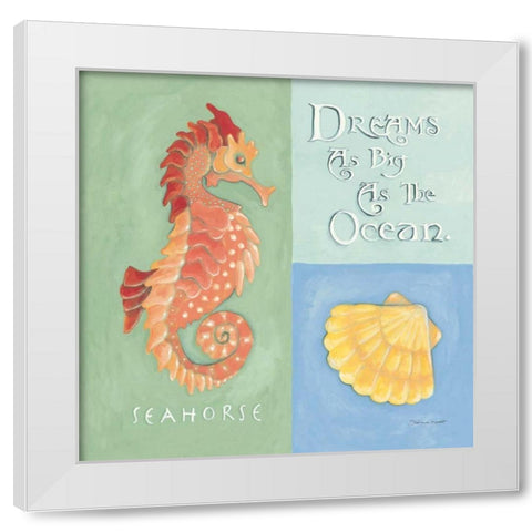 Dreams as Big as the Ocean White Modern Wood Framed Art Print by Marrott, Stephanie