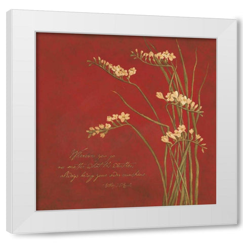 Wherever You Go White Modern Wood Framed Art Print by Marrott, Stephanie