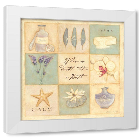 Wen in Doubt White Modern Wood Framed Art Print by Marrott, Stephanie