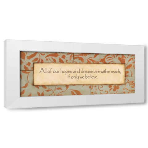 Hopes and Dreams White Modern Wood Framed Art Print by Marrott, Stephanie