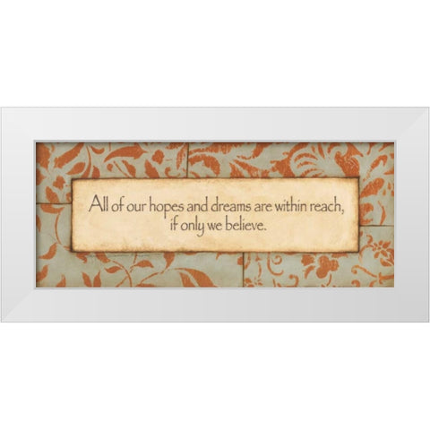 Hopes and Dreams White Modern Wood Framed Art Print by Marrott, Stephanie