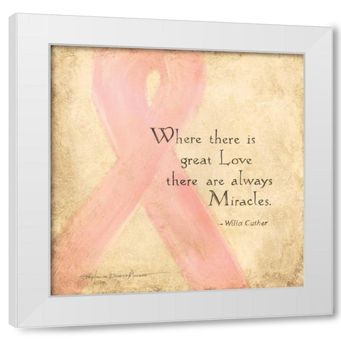Where There Is Great Love White Modern Wood Framed Art Print by Marrott, Stephanie