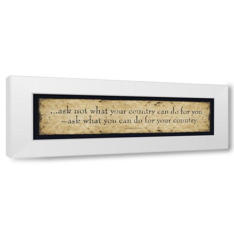 Ask Not White Modern Wood Framed Art Print by Marrott, Stephanie