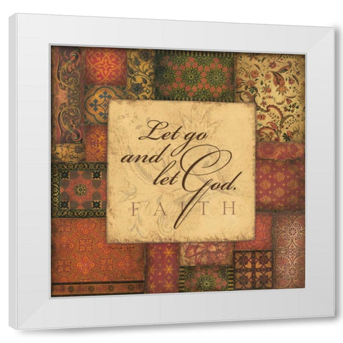 Let Go White Modern Wood Framed Art Print by Marrott, Stephanie