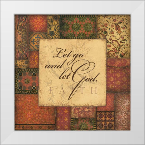 Let Go White Modern Wood Framed Art Print by Marrott, Stephanie