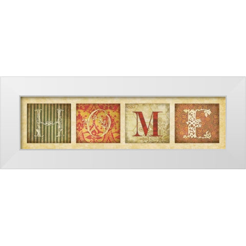 Home White Modern Wood Framed Art Print by Marrott, Stephanie