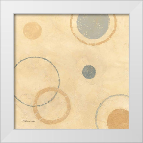 Circle Collage II White Modern Wood Framed Art Print by Marrott, Stephanie