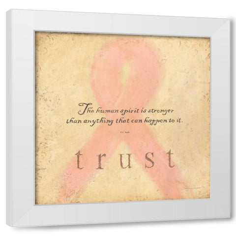 Trust White Modern Wood Framed Art Print by Marrott, Stephanie