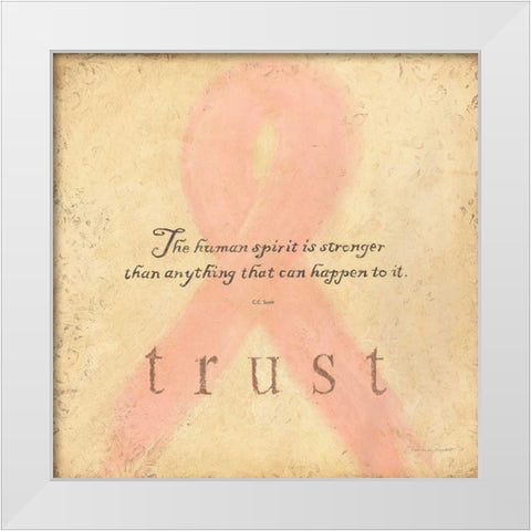 Trust White Modern Wood Framed Art Print by Marrott, Stephanie