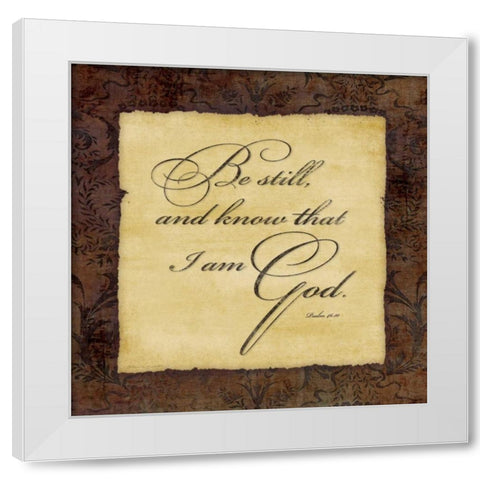 Be Still White Modern Wood Framed Art Print by Marrott, Stephanie