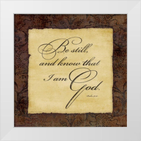 Be Still White Modern Wood Framed Art Print by Marrott, Stephanie