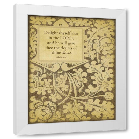 Delight Thyself White Modern Wood Framed Art Print by Marrott, Stephanie