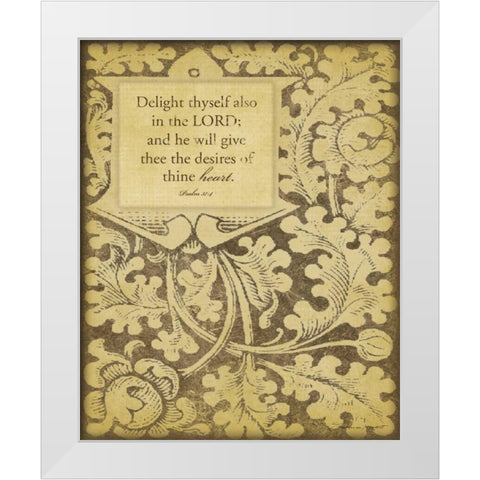 Delight Thyself White Modern Wood Framed Art Print by Marrott, Stephanie