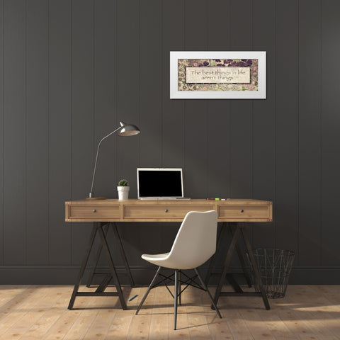 The Best Things White Modern Wood Framed Art Print by Marrott, Stephanie