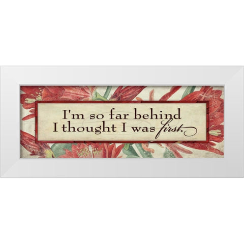 Im So Far White Modern Wood Framed Art Print by Marrott, Stephanie