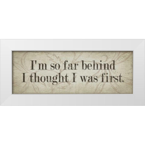 Im So Far White Modern Wood Framed Art Print by Marrott, Stephanie