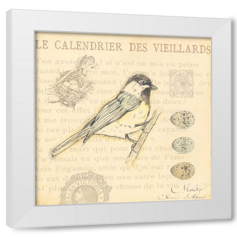 Bird IV White Modern Wood Framed Art Print by Marrott, Stephanie