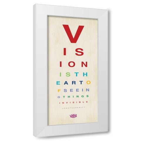 Visions White Modern Wood Framed Art Print by Marrott, Stephanie
