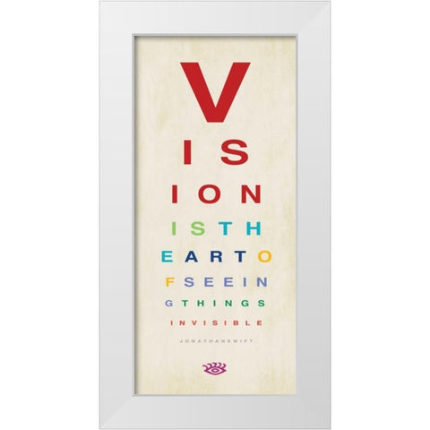 Visions White Modern Wood Framed Art Print by Marrott, Stephanie