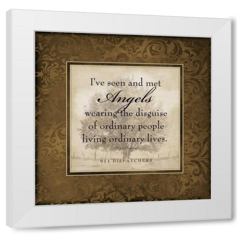 911 Angels White Modern Wood Framed Art Print by Marrott, Stephanie
